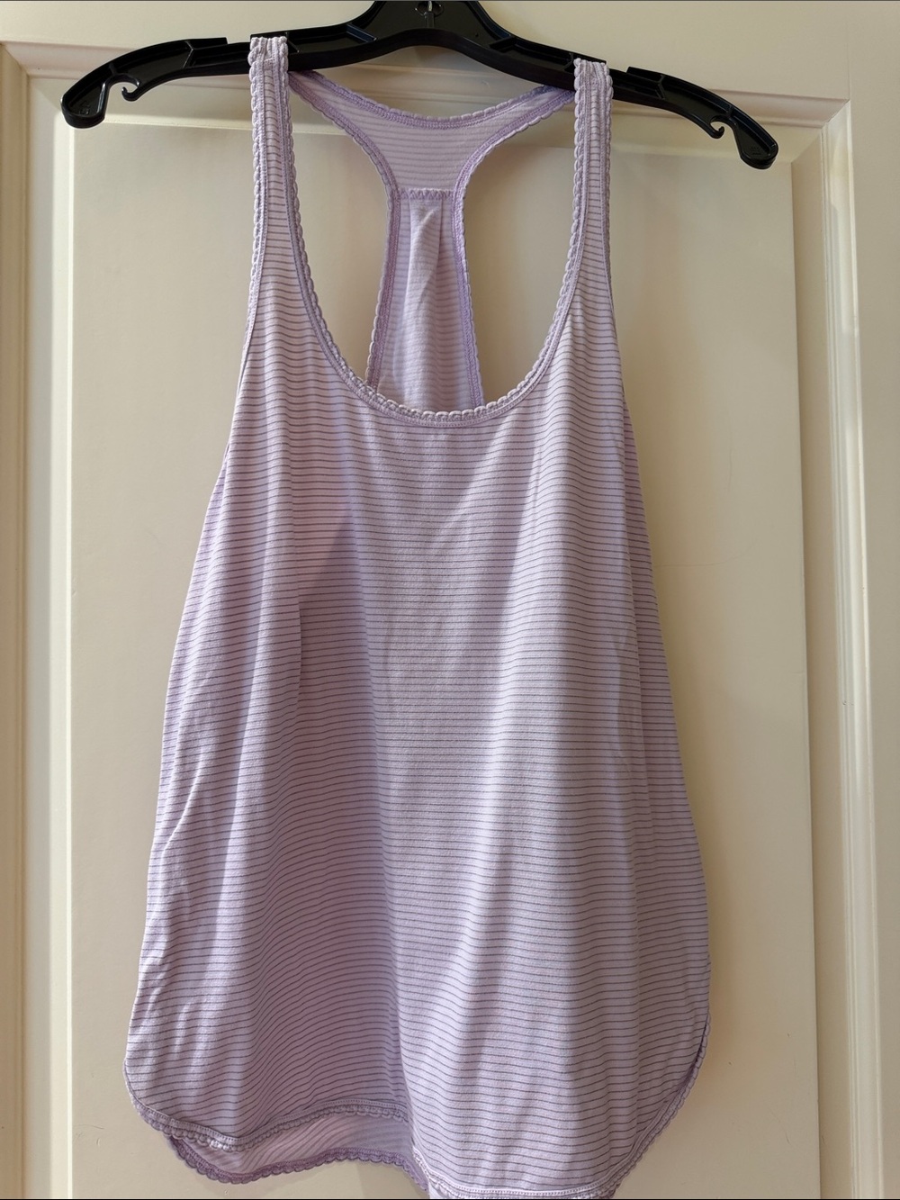 lululemon athletica Light Lavender Striped Racerback Tank